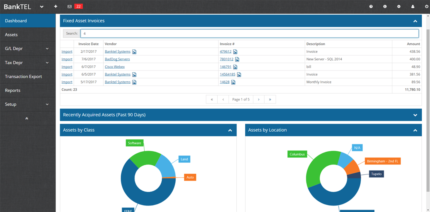 Fixed Assets – BankTEL Systems